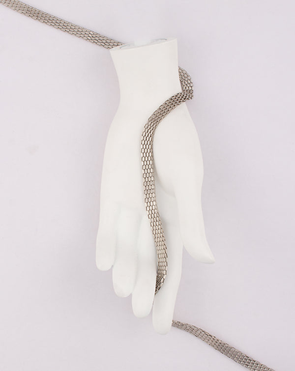 Silver Plated herringbone design Metal Chain
