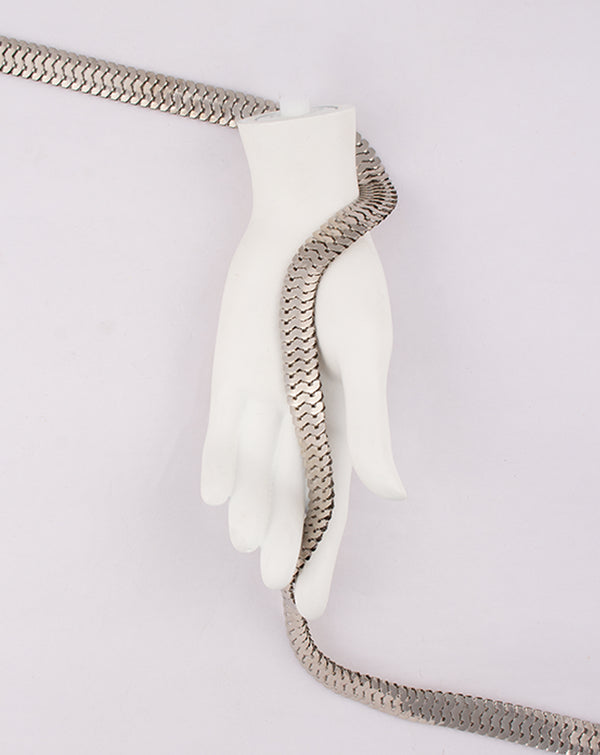 Silver Plated Snake Metal Chain