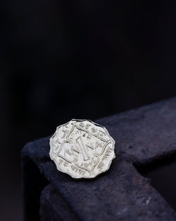Designer Unisex metal buttons in paisa coin design-Golden