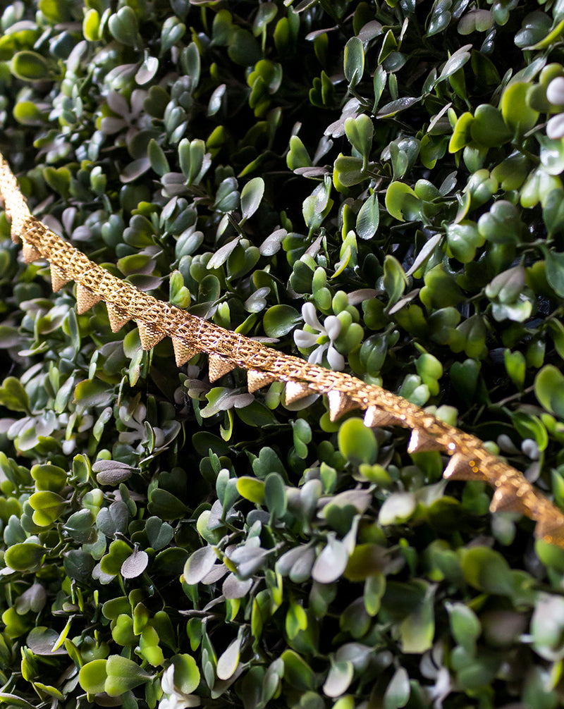 Triangle Scallop Lace-Bright Gold