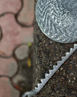 Triangle Scallop Lace-Silver