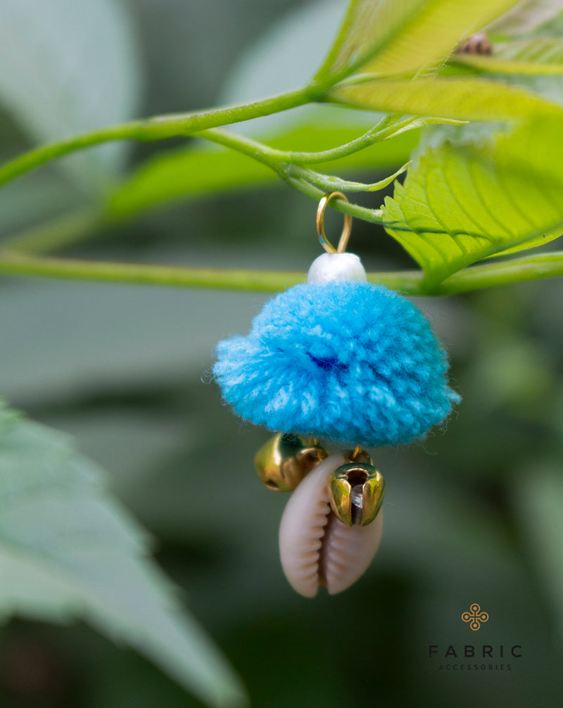 Small Shell pom pom Latkans-Light Blue