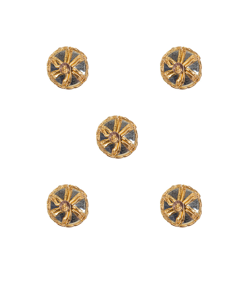 Handmade designer button-Bright Gold