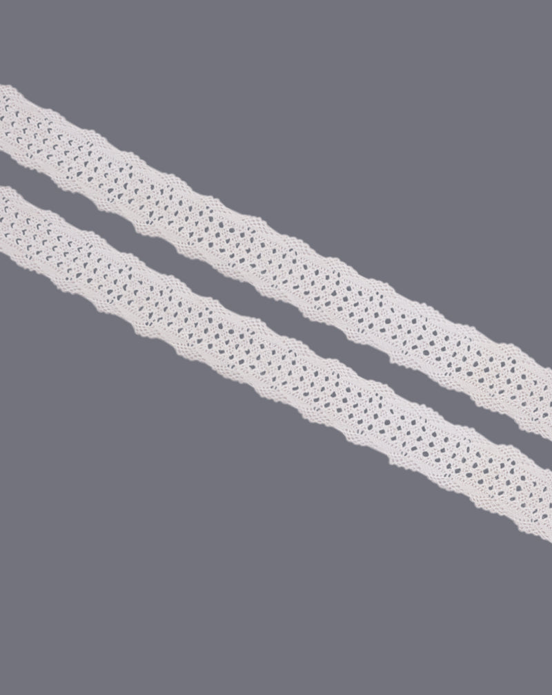 Dyeable medium width cotton crochet lace