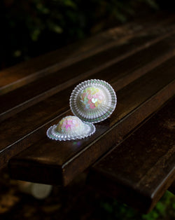 Sequin work 3D Patch-White