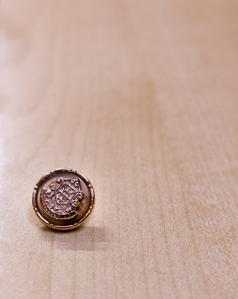 Designer Unisex buttons with emblem-Copper