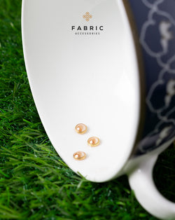 Rose Gold flat back glue on Kundan stone for embroidery-Circle
