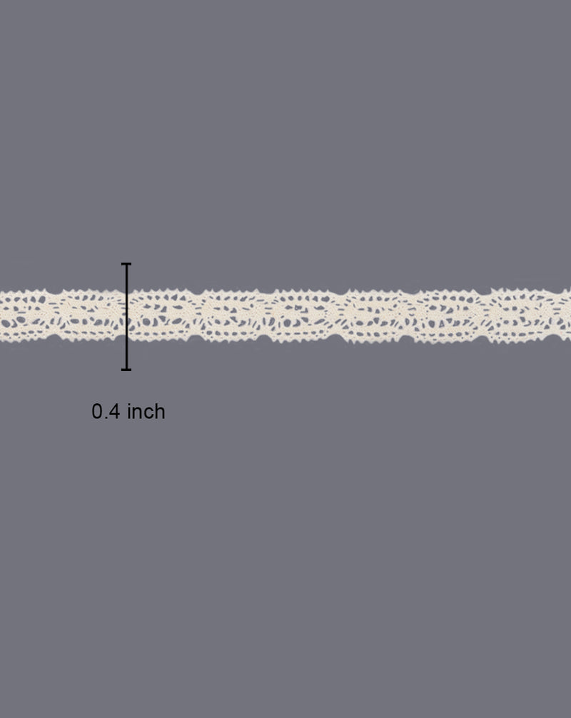 Dyeable Small Width Cotton Crochet Lace
