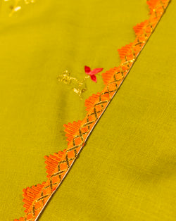 Zig Zag Scallop Embroidery Lace-Orange