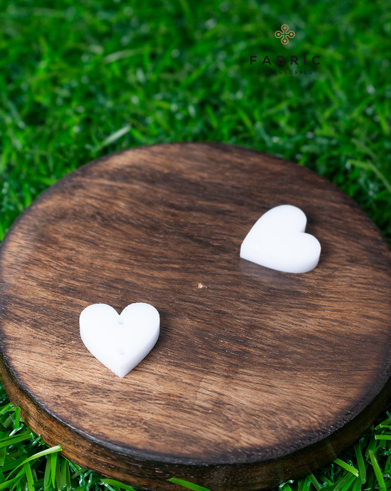 Plastic / Acrylic Small Size Embroidery Material Golden Mirrors-White-Heart