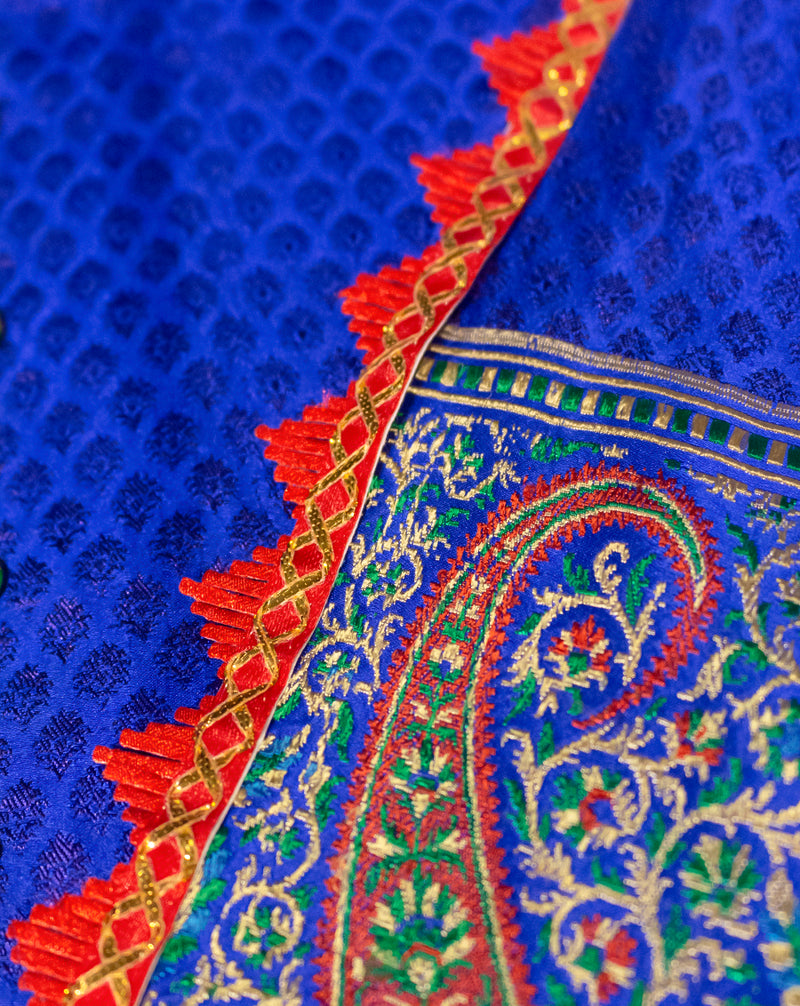 Zig Zag Scallop Embroidery Lace-Red
