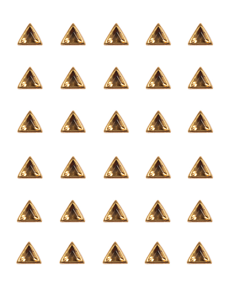 Flat back glue on Kundan stone for embroidery-Triangle