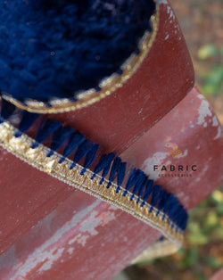 Thin fringing lace-Dark Blue