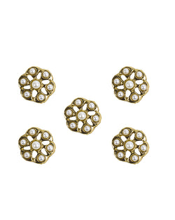 Afna - Golden and white Buttons