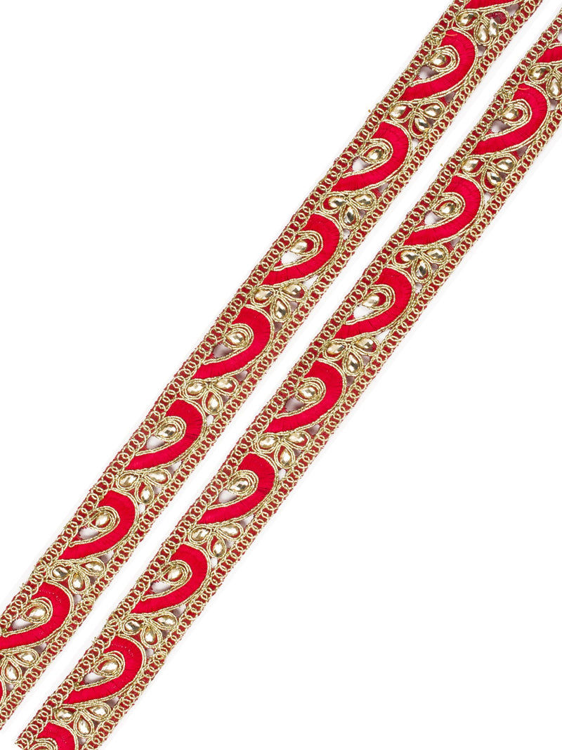 Aasif- Red Kundan work Lace