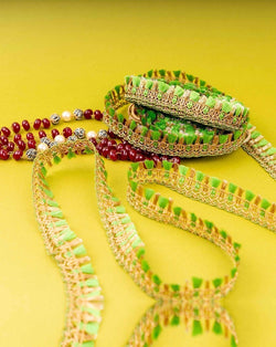 Rahil- Green Fringe Lace
